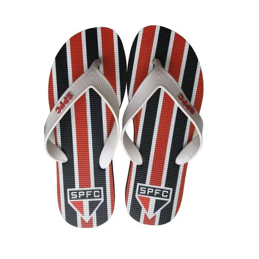 CHINELO SÃO PAULO  Vermelho branco e preto