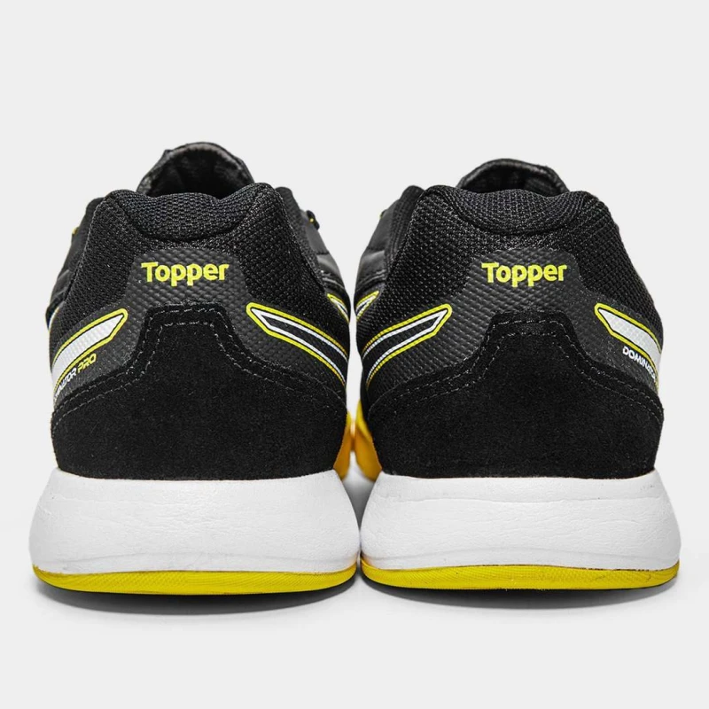 CHUTEIRA FUTSAL TOPPER DOMINATOR PRO V - Preto amarelo e branco