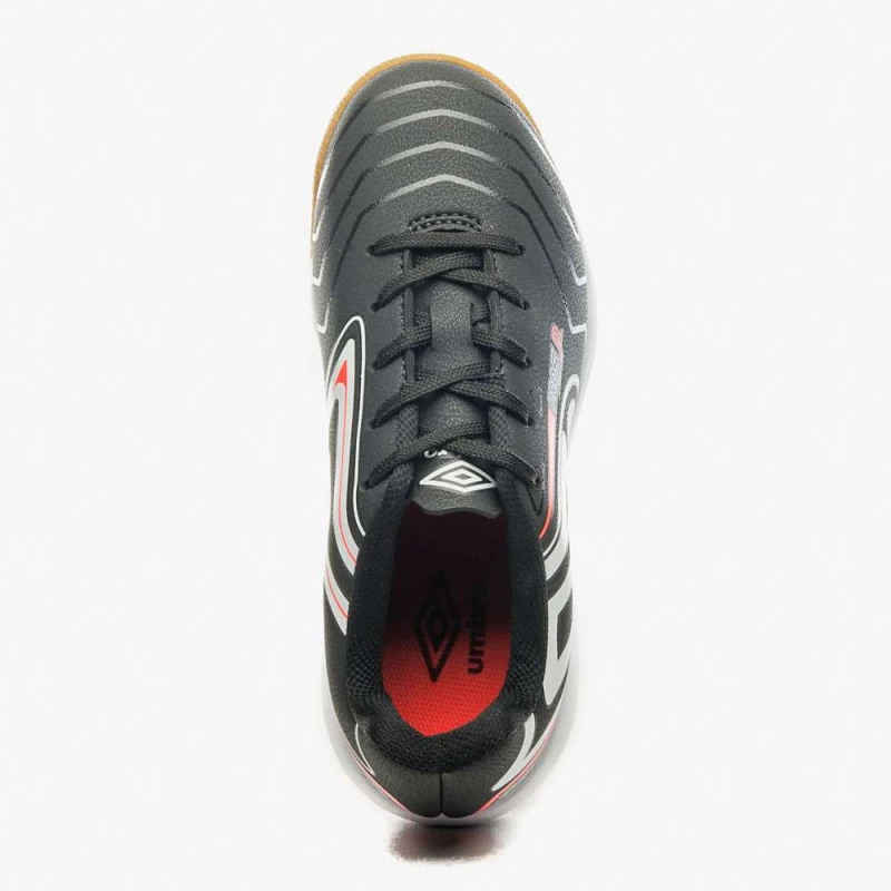 CHUTEIRA FUTSAL UMBRO PRO 5 JR - Preto branco e coral