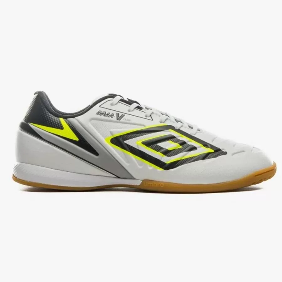 CHUTEIRA UMBRO SALA V CLUB FUTSAL  Branco preto e limao