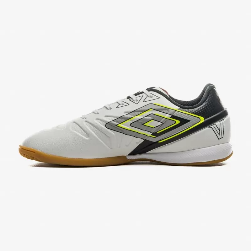 CHUTEIRA UMBRO SALA V CLUB FUTSAL - Branco preto e limao