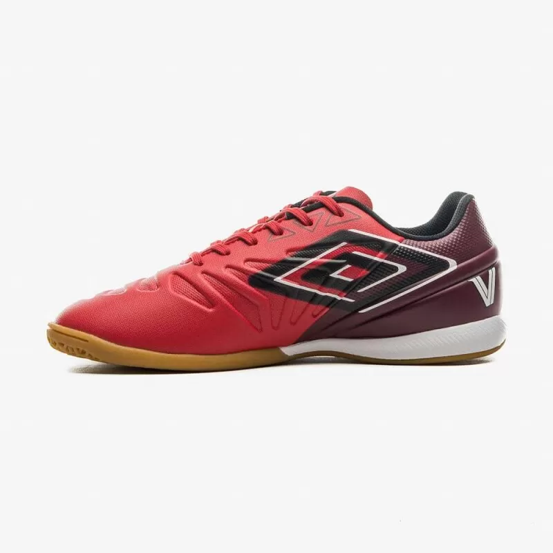 CHUTEIRAS UMBRO SALA V CLUB FUTSAL - Vermelho branco e preto