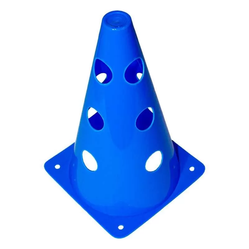 CONE DE PLASTICO 24 CM COM FUROS - Azul