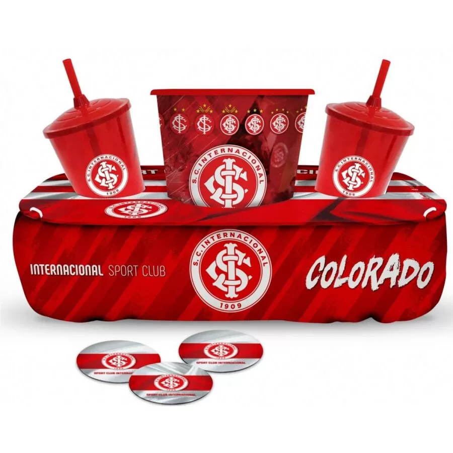 CONJUNTO PIPOCA INTERNACIONAL  Vermelho e branco