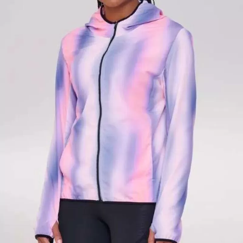 JAQUETA PERFORMANCE LAYERS PRINT - Rosa e lilas