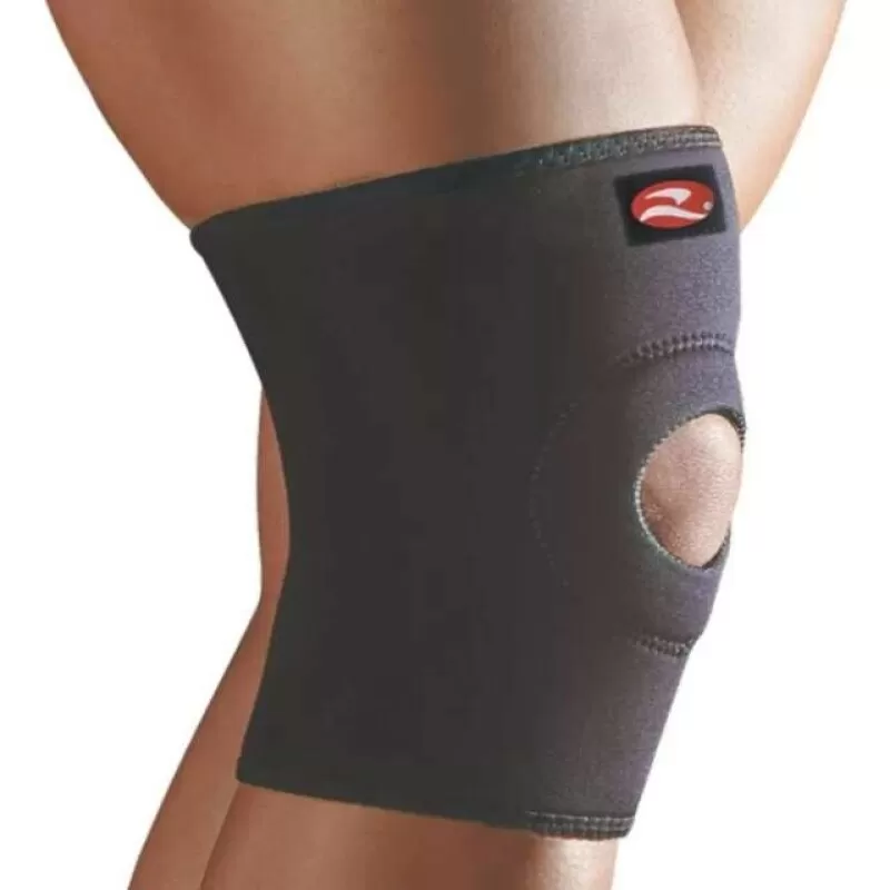 JOELHEIRA NEOPRENE COM ORIFICIO E REFORÇO - Preto