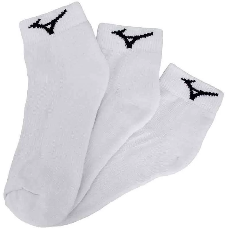 KIT 3 PARES DE MEIAS MIZUNO CANO CURTO CRONOS - Branco