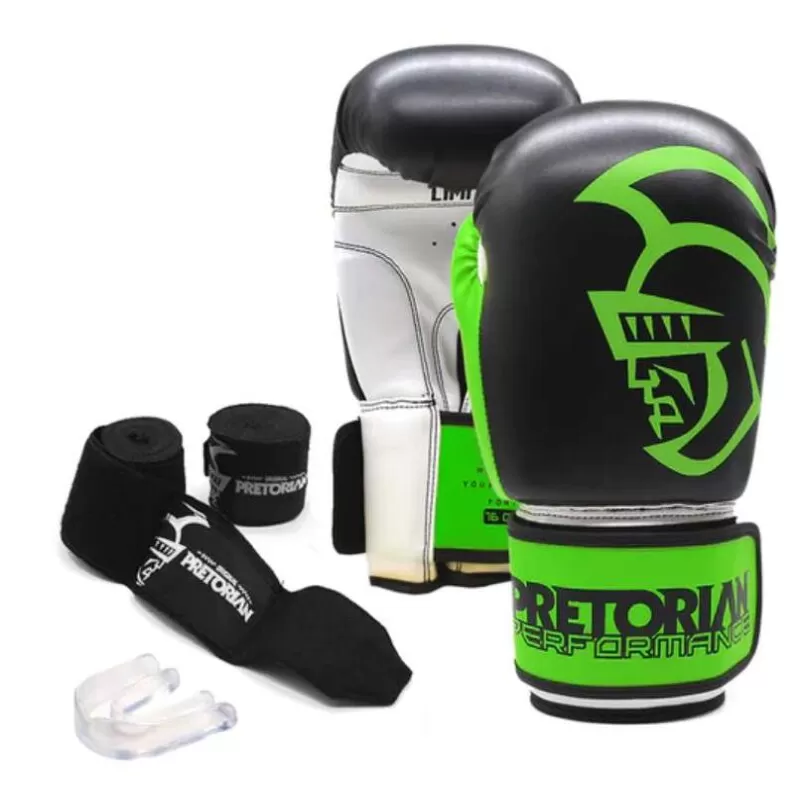 KIT BOXE/MUAY THAI PRETORIAN PERFORMANCE - Preto e verde