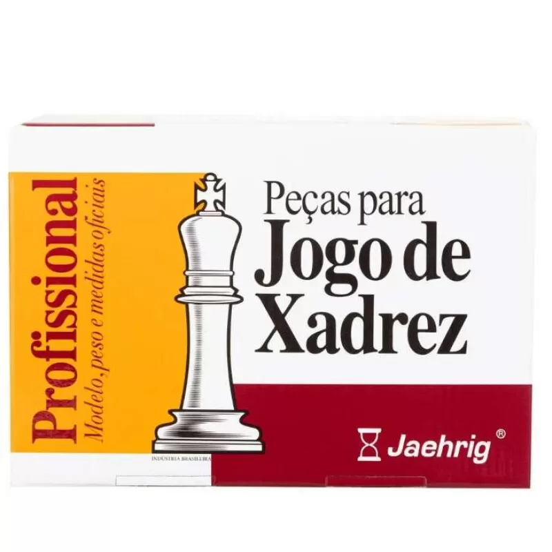 KIT COM 32 PEÇAS DE XADREZ STAUNTON PROFISSIONAL JAEHRIG - Preto e marrom