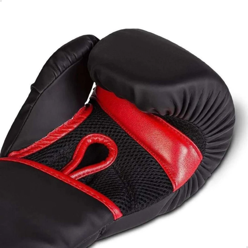 KIT NAJA LUVA BOXE BLACK + BANDAGEM + PROTETOR BUCAL + BAG - Preto e vermelho