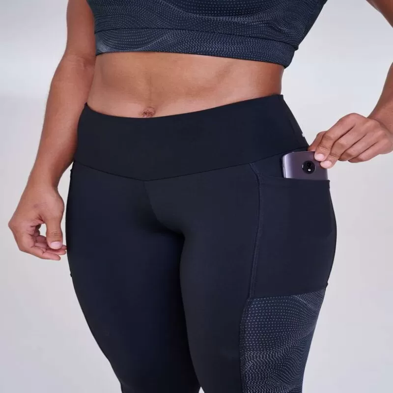 LEGGING SIGNATURE SAMBRA REFLECT - Preto