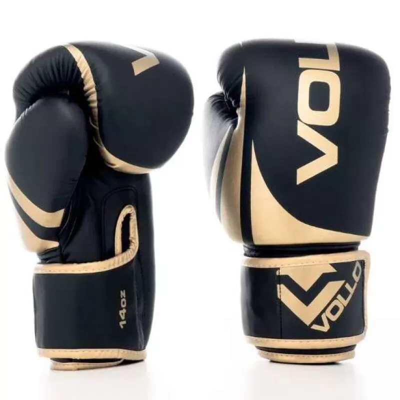 LUVA DE BOXE MUAY THAI KICKBOXING TRAINING - Preto e dourado