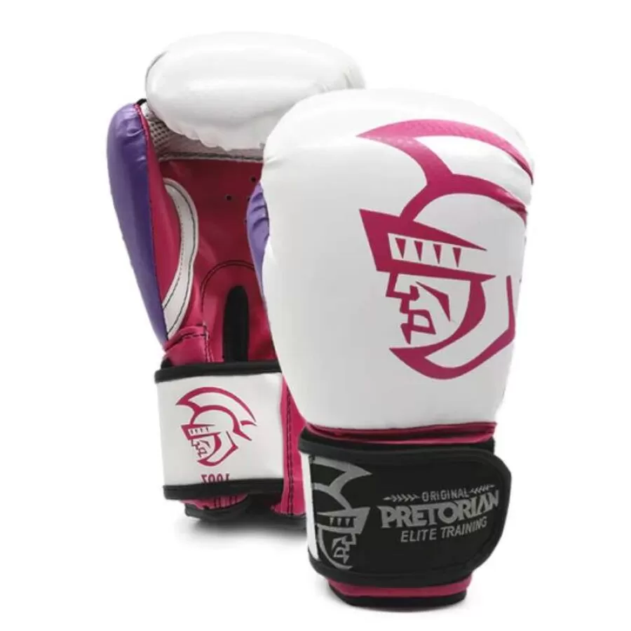 LUVA DE BOXE/MUAY THAI PRETORIAN ELITE TRAINING  Branco e rosa