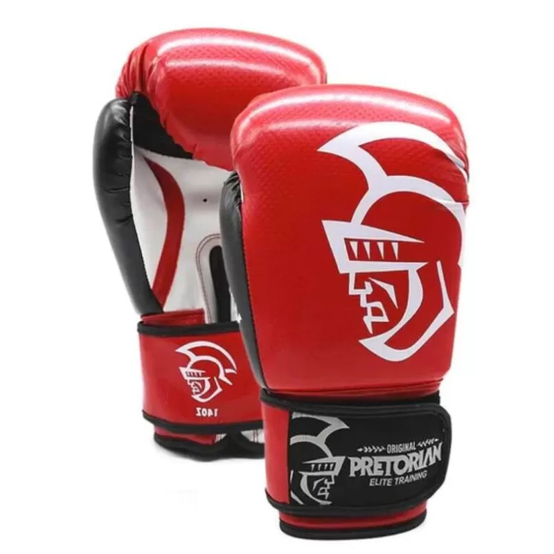 LUVA DE BOXE/MUAY THAI PRETORIAN ELITE TRAINING - Vermelho e preto