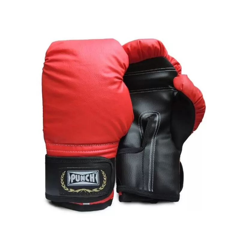 LUVA DE BOXE PUNCH HOME - Vermelho e preto