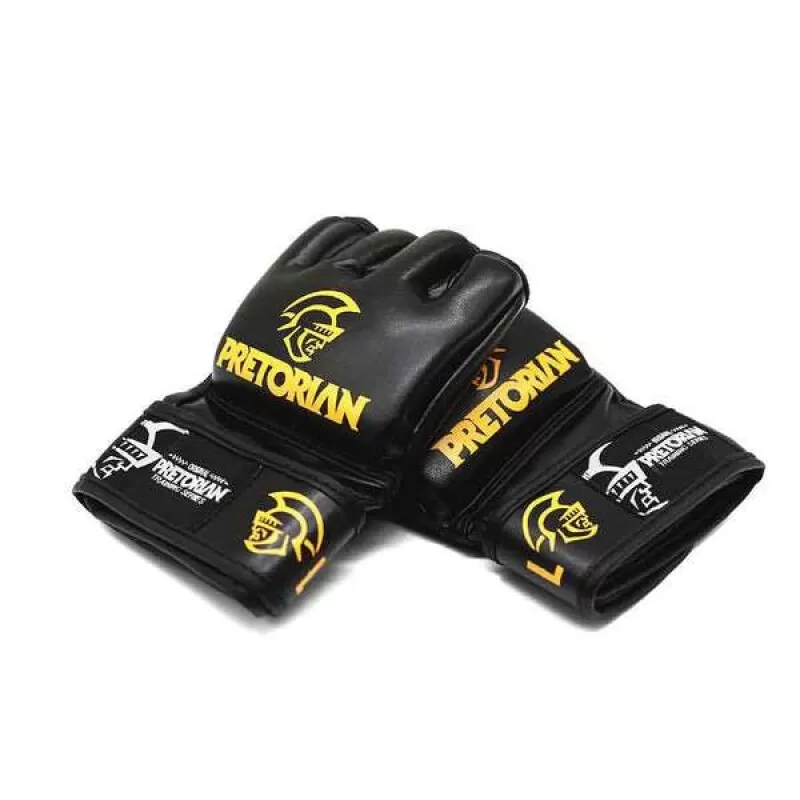 LUVA MMA PRETORIAN ELITE TRAINING - Preto e amarelo