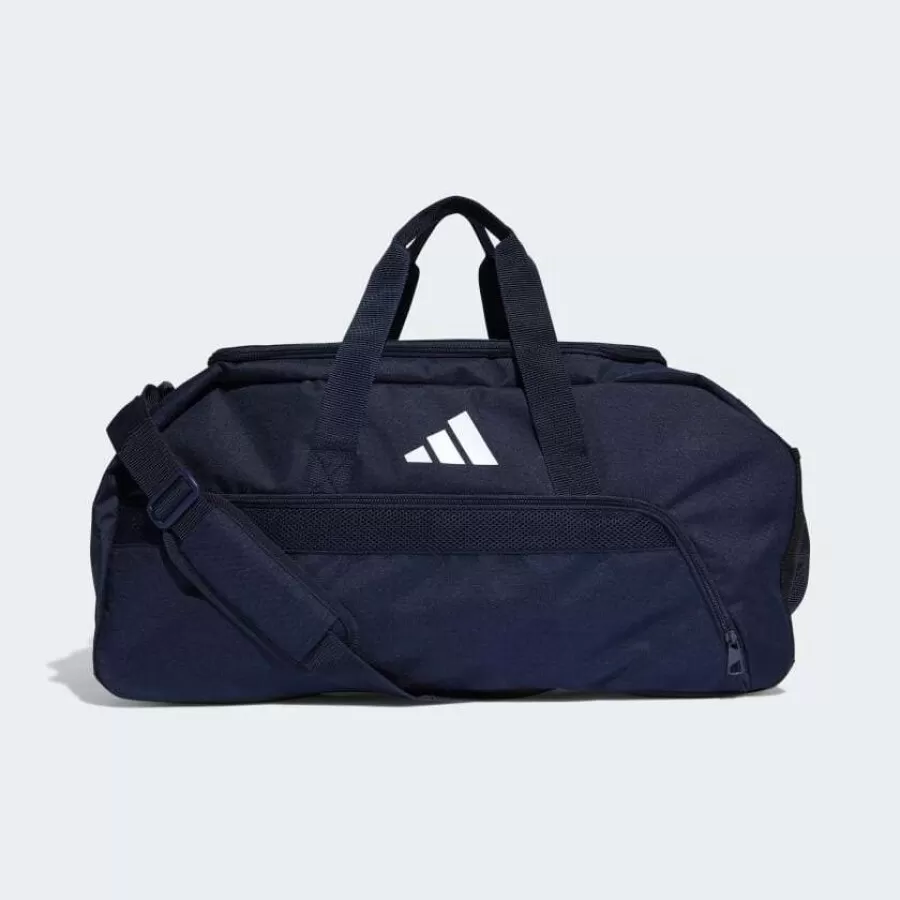 MALA DUFFEL TIRO TEAM NAVY  Azul preto e branco