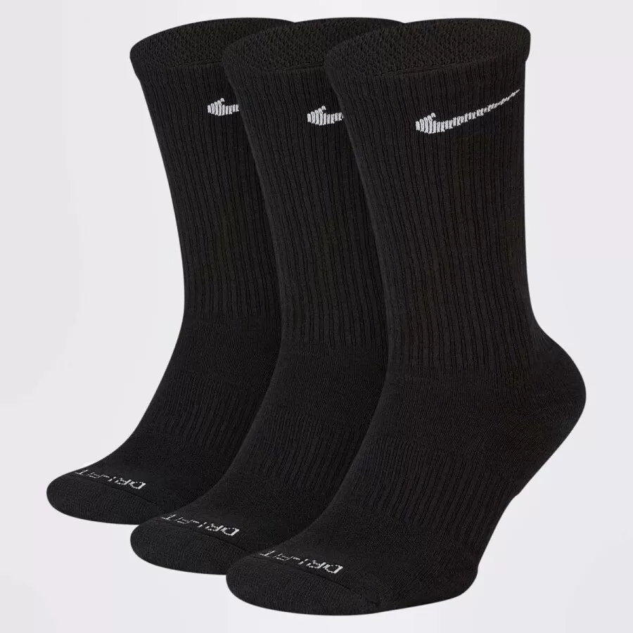 MEIA NIKE EVERYDAY PLUS 3 PARES  Preto