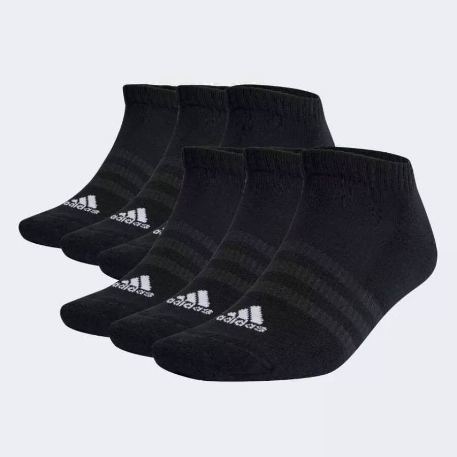 MEIAS ADIDAS CUSHIONED SPORSWEAR LOWCUT 6 PARES  Preto