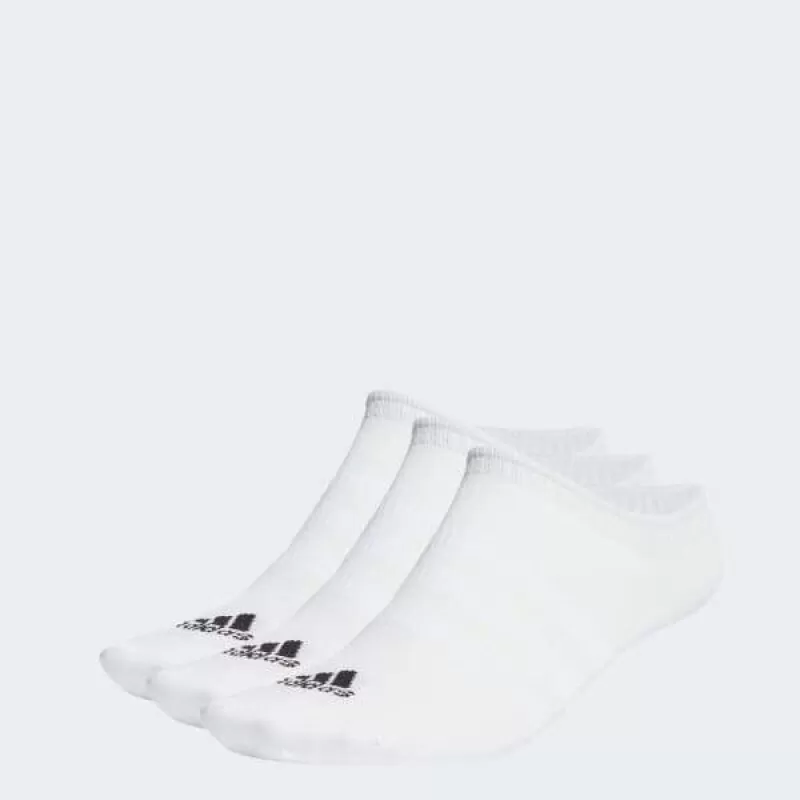 MEIAS SOQUETES FINA LEVES 3 PARES ADIDAS - Branco