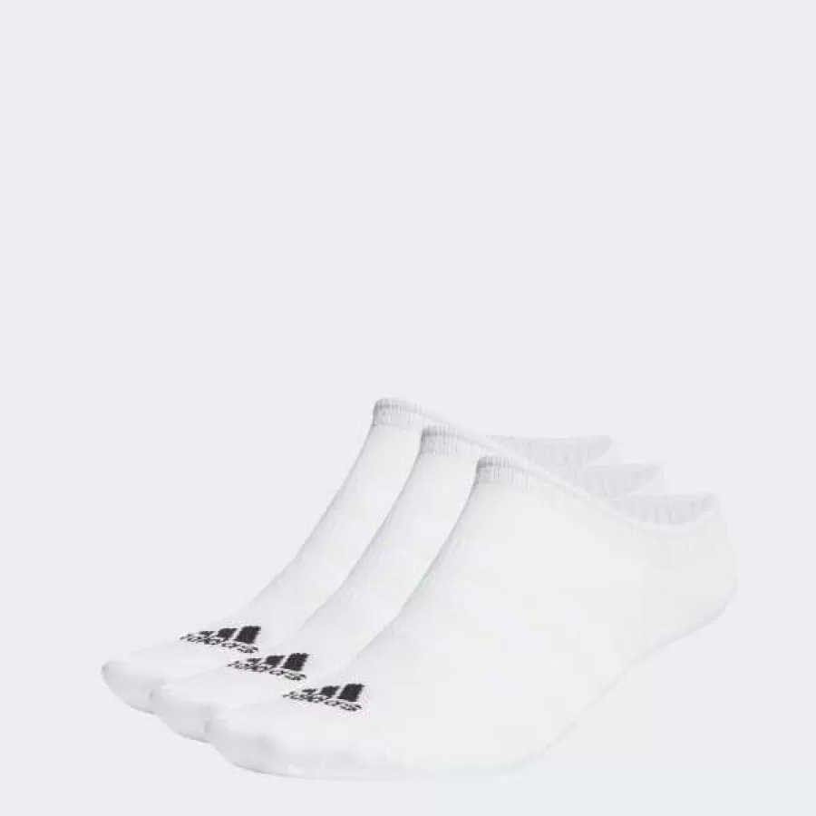 MEIAS SOQUETES FINA LEVES 3 PARES ADIDAS  Branco