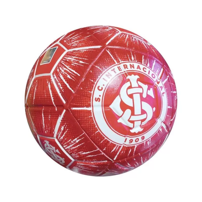 MINI BOLA INTERNACIONAL FUTEBOL TORCIDA PVC - Vermelho e branco