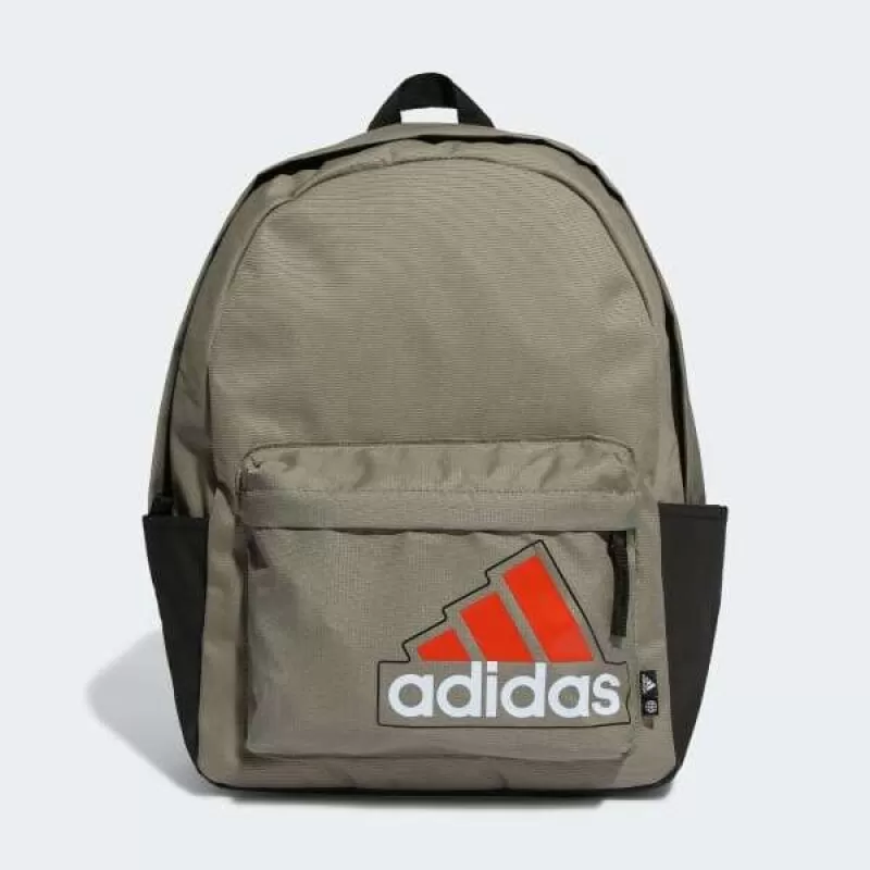 MOCHILA ADIDAS ESSENTIALS SEASONAL - Cinza preto e laranja