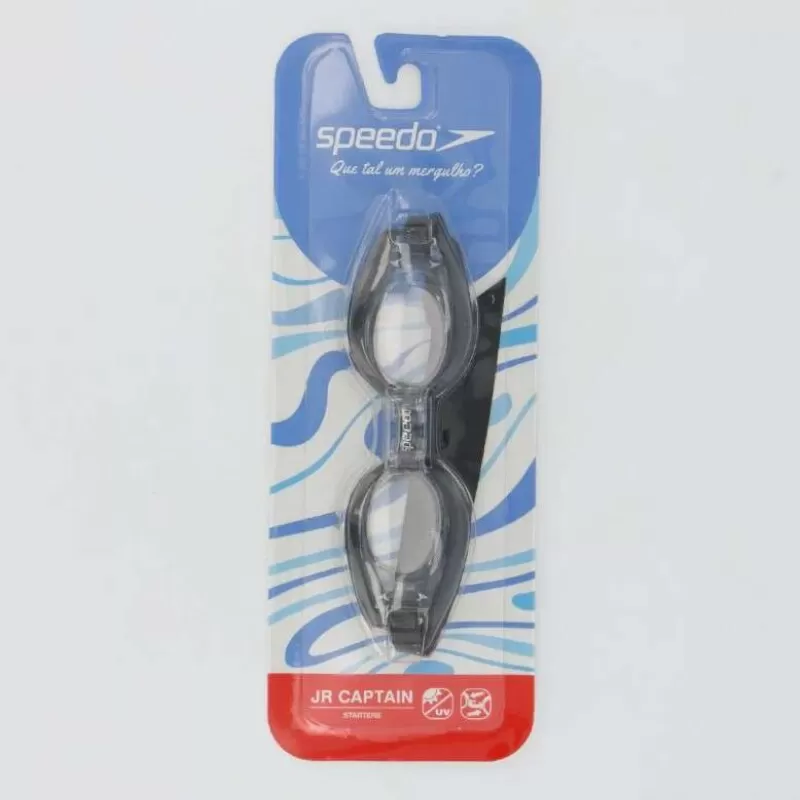 OCULOS SPEEDO JR CAPTAIN CRISTAL - Preto