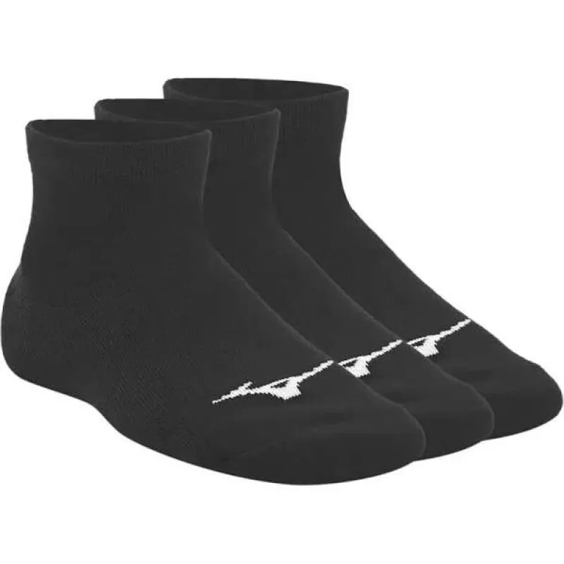 PACOTE COM 3 PARES DE MEIA MIZUNO BASIC SEM CANO - Preto