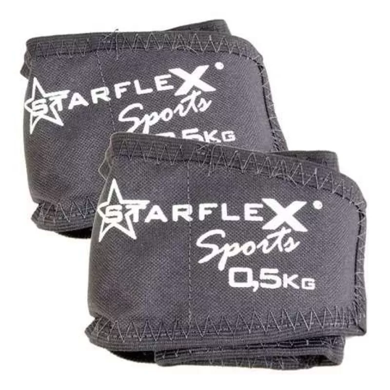 PESO DE PERNA 0,5 KG PAR STARFLEX - Preto