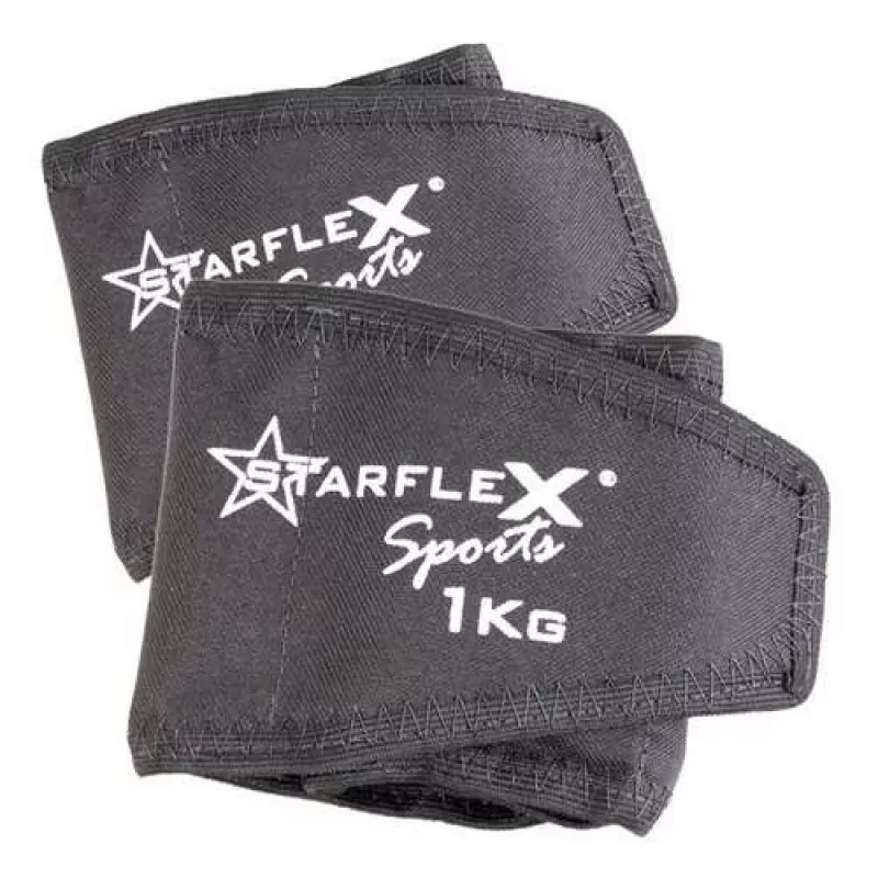 PESO DE PERNA 1KG PAR STARFLEX - Preto