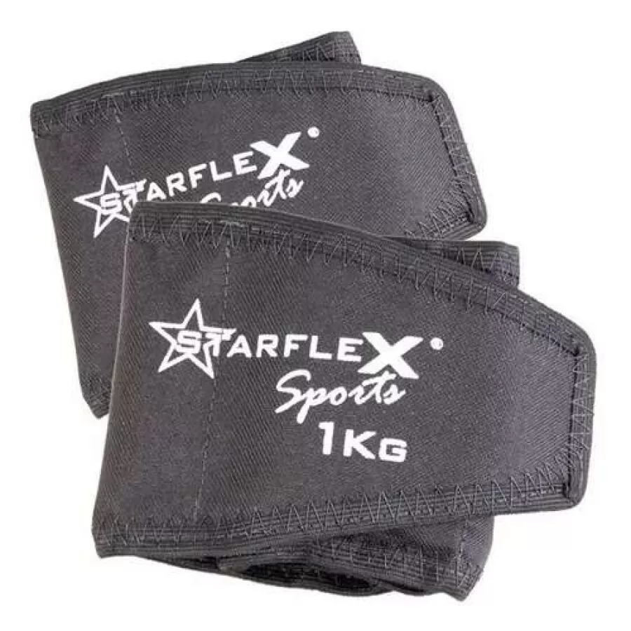 PESO DE PERNA 1KG PAR STARFLEX  Preto