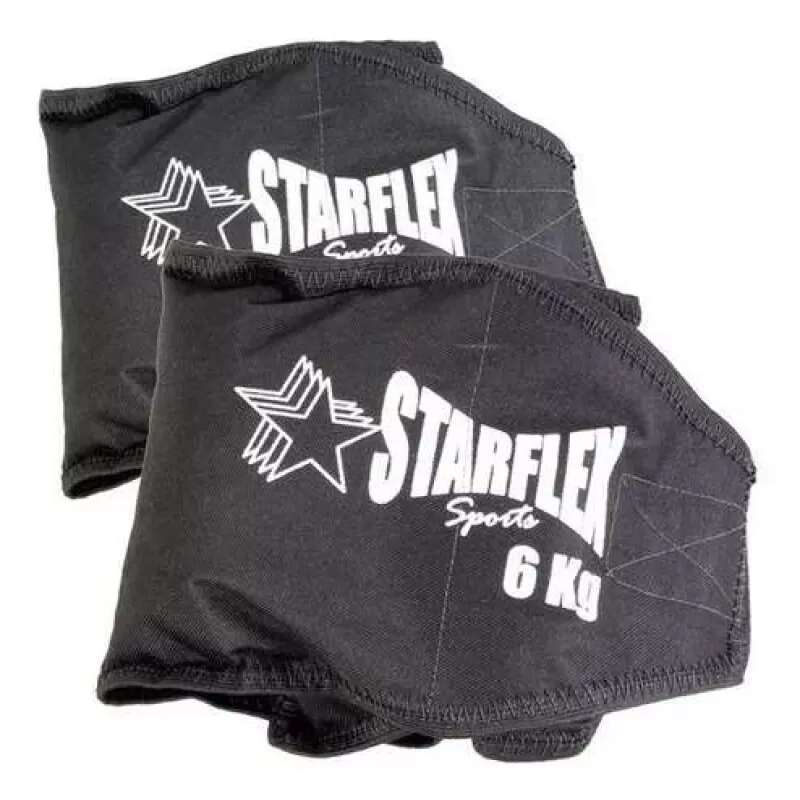 PESO DE PERNA 6KG PAR STARFLEX - Preto