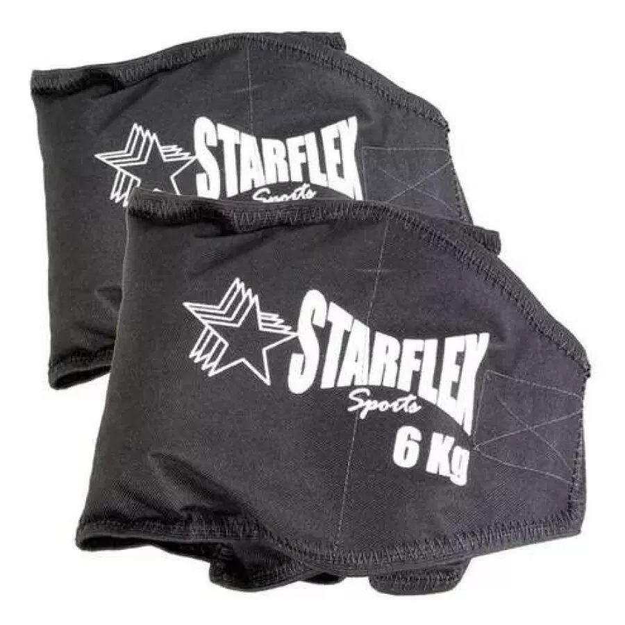 PESO DE PERNA 6KG PAR STARFLEX  Preto