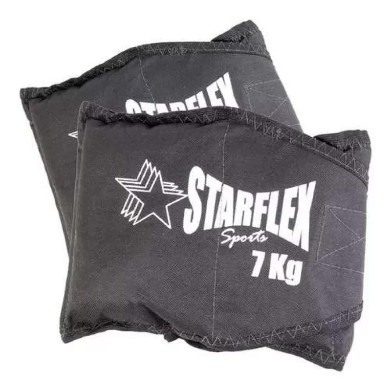 PESO DE PERNA 7KG PAR STARFLEX - Preto