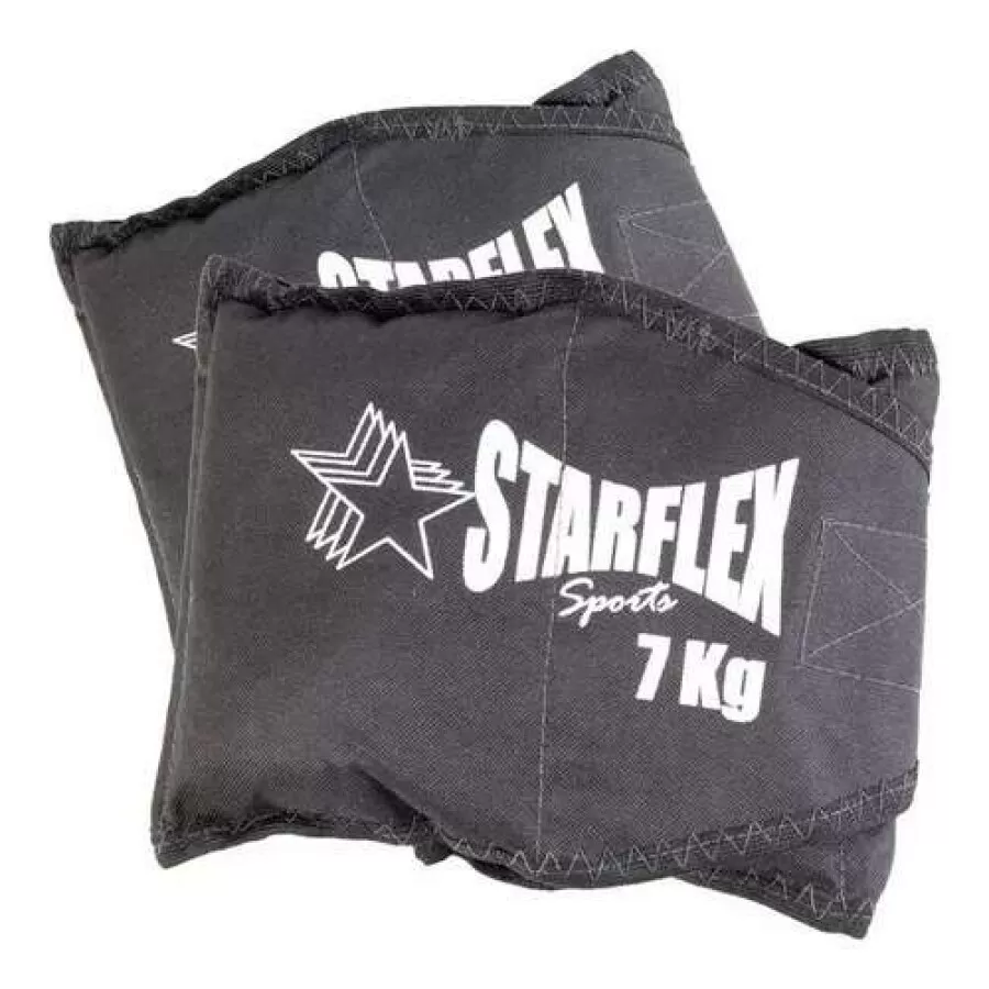 PESO DE PERNA 7KG PAR STARFLEX  Preto