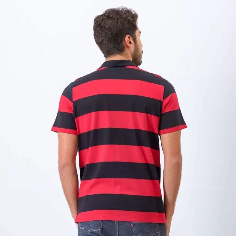 POLO FLAMENGO CONTROL BRAZILINE - Vermelho preto e branco