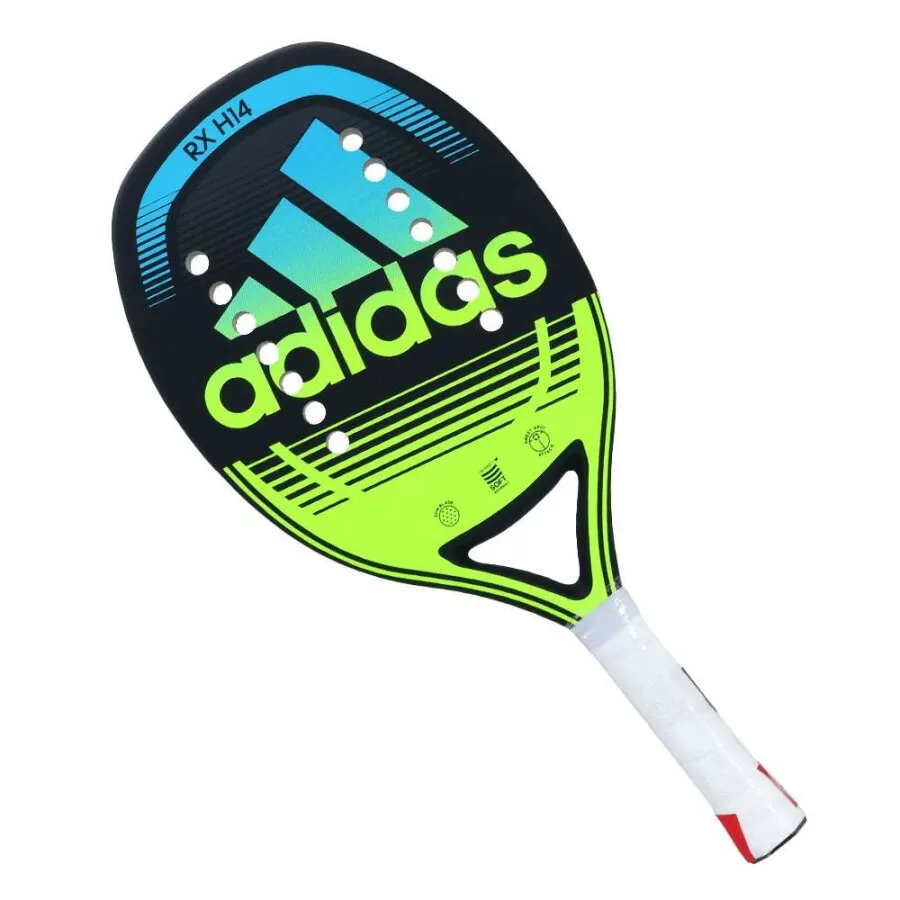 RAQUETE DE BEACH TENNIS ADIDAS RX H14  Preto azul e amarelo