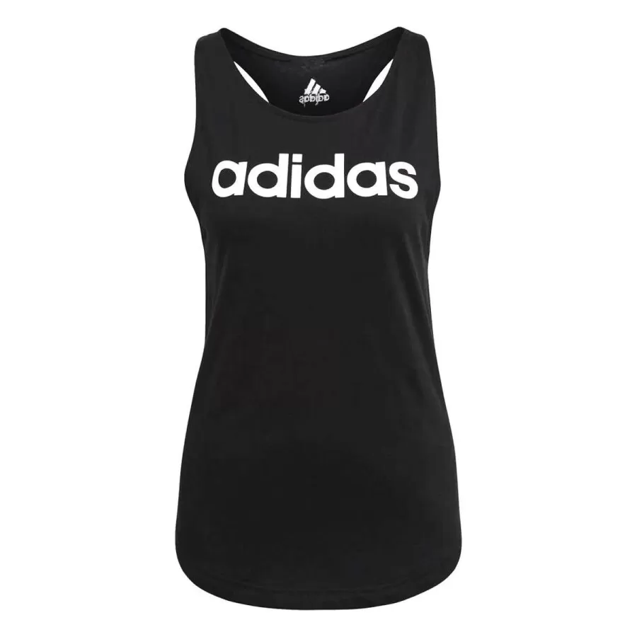 REGATA ADIDAS LOGO LINEAR  Preto e branco