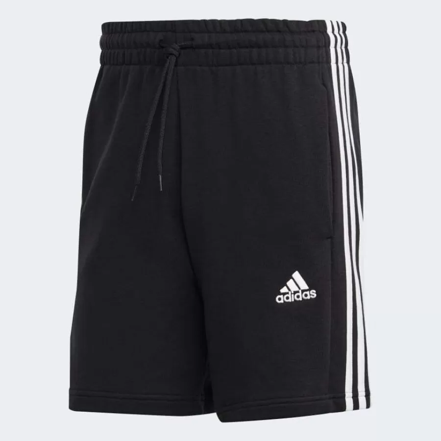 SHORTS ESSENTIALS 3STRIPES  Preto e branco