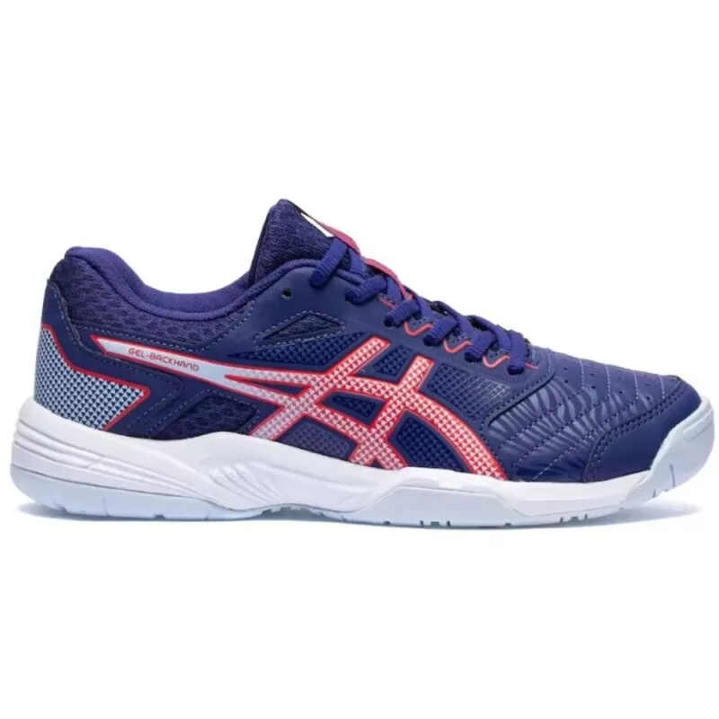 TENIS ASICS GEL BACKHAND PERIWINK - Azul e vermelho