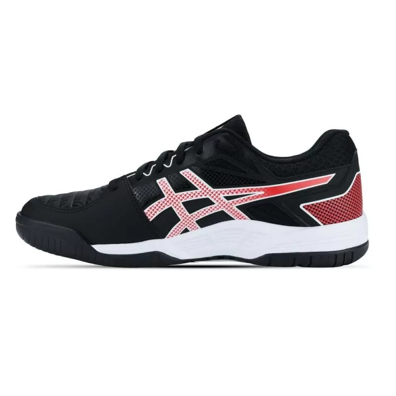 TENIS ASICS GEL-BACKHAND - Preto vermelho e branco