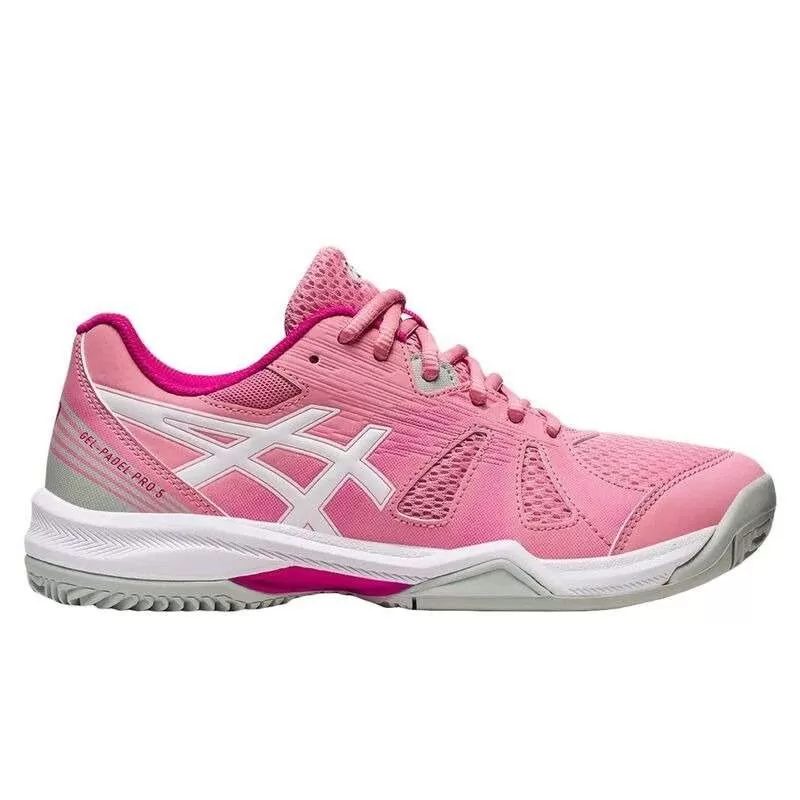 TENIS ASICS GEL PADEL PRO 5 - Rosa e branco