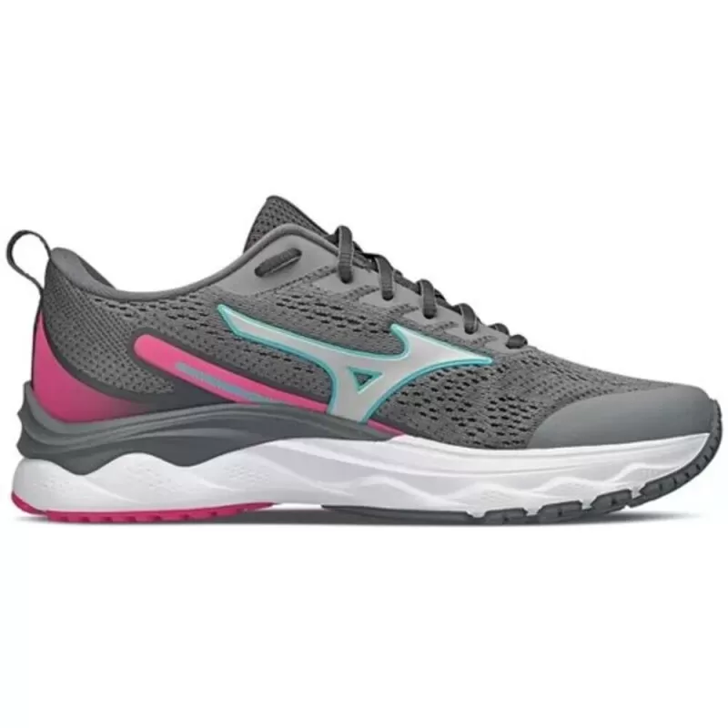 TENIS MIZUNO WAVE EAGLE CHUPIN FEMININO - Chumbo e rosa