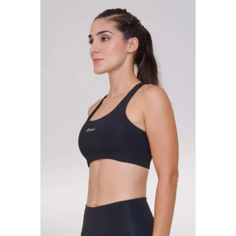 TOP ESSENTIAL RUN NADADOR STAMINA PRETO1' - Preto