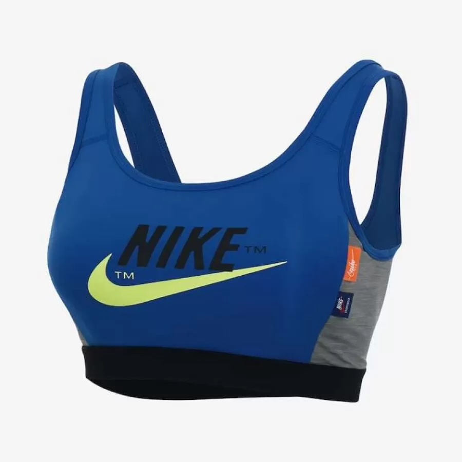 TOP NIKE SWOOSH ICON CLASH FEMININO  Azul e preto