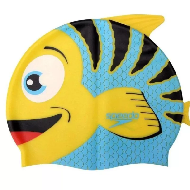 TOUCA DE NATAÇÃO INFANTIL DE SILICONE FISH CAP SPEEDO - Amarelo