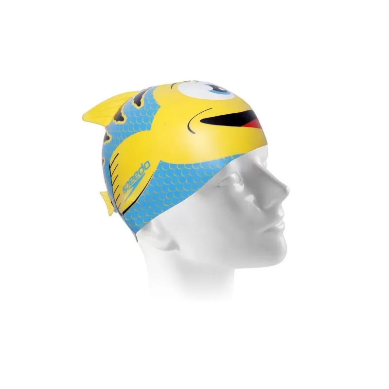 TOUCA DE NATAÇÃO INFANTIL DE SILICONE FISH CAP SPEEDO - Amarelo